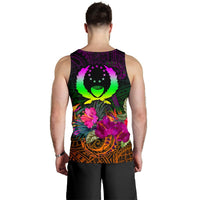 Pohnpei Men's Tank Top - Summer Hibiscus - Polynesian Pride
