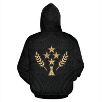 Kosrae Hoodie Micronesia Kosraean Warrior Gold - Polynesian Pride