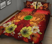 Cook Islands Custom Personalised Quilt Bed Sets - Tribal Tuna Fish - Polynesian Pride