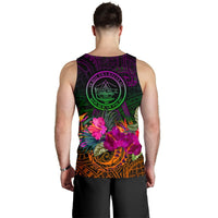 Palau Men's Tank Top - Summer Hibiscus - Polynesian Pride