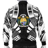 Nauru Men Bomber Jackets - Polynesian Tattoo Black - Polynesian Pride