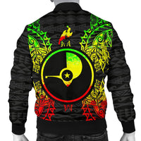 Yap Polynesian Men's Bomber Jacket Map Reggae - Polynesian Pride