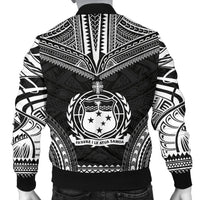 Samoa Polynesian Chief Men's Bomber Jacket - Black Version - Polynesian Pride