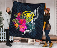 Hawaii Polynesian Premium Quilt - Tropical Flower - Polynesian Pride