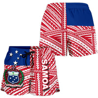 Samoa Flag Polynesian All Over Print Women's Shorts - Polynesian Pride