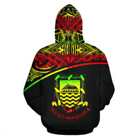 Tuvalu Polynesian Zip up Hoodie Curve Reggae - Polynesian Pride