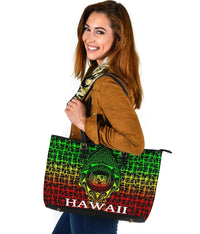 Hawaii Large Leather Tote Bag Style (Reggae) - Polynesian Pride