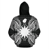 Nauru Polynesian ll Over Hoodie Map Black - Polynesian Pride