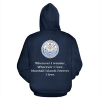 Marshall Islands Hoodie Marshall Islands Seal Flag Forever I Love - Polynesian Pride