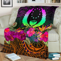 Pohnpei Premium Blanket - Summer Hibiscus - Polynesian Pride
