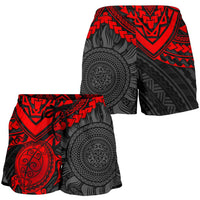 Polynesian Shorts (Women) - Polynesian Red Turtle - Polynesian Pride