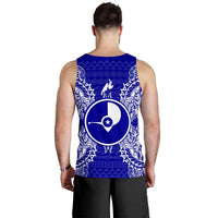 Yap Polynesian Men Tank Top Map Blue - Polynesian Pride