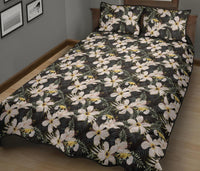 Tropical Toucans Hibiscus Palm Leaves Quilt Bed Set - Polynesian Pride