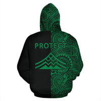 Hawaii Mauna Kea Polynesian Hoodie The Half Green - Polynesian Pride