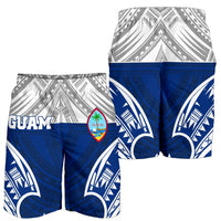 Guam Polynesian Men's Shorts - Pattern With Seal Blue Version - Polynesian Pride