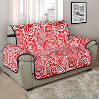 Tonga Chair Sofa Protector - Red Color Patterns - Polynesian Pride