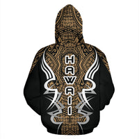 Kanaka Map Hoodie Gold Armor Style - Polynesian Pride
