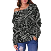 Polynesian Women's Off Shoulder Sweater 31 - Polynesian Pride