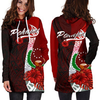 Pohnpei Micronesia Women's Hoodie Dress - Coat Of Arm With Hibiscus - Polynesian Pride