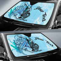 New Caledonia Auto Sun Shades - Custom Personalised Polynesian Turtle Under The Sea - Polynesian Pride