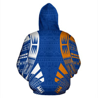 Marshall Islands All Over Zip up Hoodie Micronesian Tattoo Style - Polynesian Pride