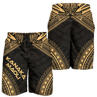 Kanaka Maoli Men's Shorts - Polynesian Chief Gold Version - Polynesian Pride