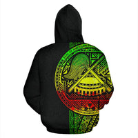 American Samoa Polynesian Hoodie Reggae Line - Polynesian Pride
