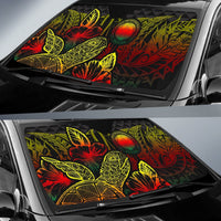 Northern Mariana Islands Auto Sun Shades Turtle Hibiscus Reggae - Polynesian Pride