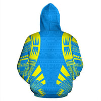 Palau All Over Zip up Hoodie Polynesian Tattoo Style - Polynesian Pride