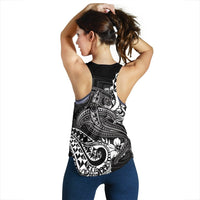 Pohnpei Wome's Racerback Tank - White Shark Polynesian Tattoo - Polynesian Pride