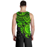 Cook Islands Polynesian Men's Tank Top - Green Turtle - Polynesian Pride