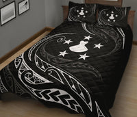 Austral Islands Quilt Bed Set - White - Frida Style - Polynesian Pride