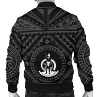 Vanuatu Personalised Men's Bomber Jacket - Vanuatu Seal With Polynesian Tattoo Style - Polynesian Pride