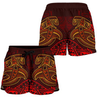 Polynesian Women's Shorts - Red Shark Polynesian Tattoo - Polynesian Pride