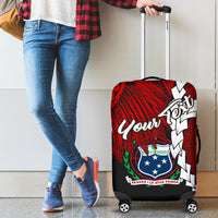Samoa Polynesian Custom Personalised Luggage Covers - Tribal Wave Tattoo Flag Color - Polynesian Pride
