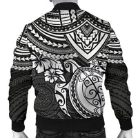 Polynesian Bomber Jacket (Men) - Polynesian White Turtle - Polynesian Pride