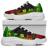 Federated States Of Micronesia Chunky Sneakers - Polynesian Chief Reggae Version - Polynesian Pride