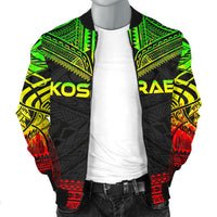 Kosrae Polynesian Chief Men's Bomber Jacket - Reggae Version - Polynesian Pride