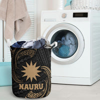 Nauru Polynesian Laundry Basket - Gold Tribal Wave - Polynesian Pride