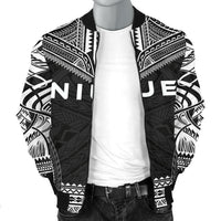 Niue Polynesian Chief Men's Bomber Jacket - Black Version - Polynesian Pride
