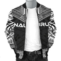 Nauru Polynesian Chief Men's Bomber Jacket - Black Version - Polynesian Pride