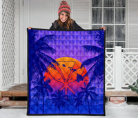 Hawaii Summer Sunset Kanaka Kakau Premium Quilt - Polynesian Pride