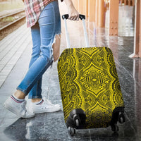 Polynesian Symmetry Yellow Luggage Covers - Polynesian Pride
