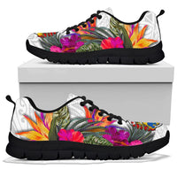 Tonga Sneakers Polynesian Hibiscus White Pattern - Polynesian Pride