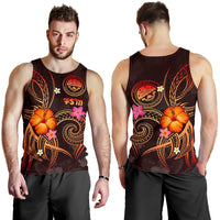 Federated States of Micronesia Polynesian Men's Tank Top - Legend of FSM (Red) - Polynesian Pride