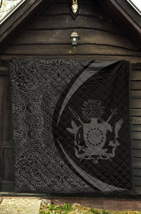Cook Islands Coat Of Arms Polynesian Premium Quilt - Circle Style - 09 - Polynesian Pride