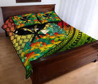 Kanaka Maoli (Hawaiian) - Quilt Bed Set Lauhala Polynesian Hibiscus Reggae - Polynesian Pride