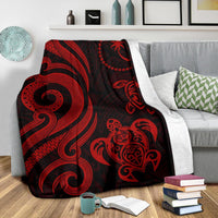 Chuuk Micronesian Premium Blanket - Red Tentacle Turtle - Polynesian Pride