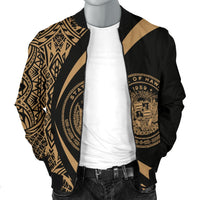 Hawaii Coat Of Arm Polynesian Men's Bomber Jacket - Circle Style 07 - Polynesian Pride