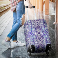 Polynesian Symmetry Gardient Violet Luggage Covers - Polynesian Pride